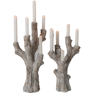 J-Line chandelier - polyrésine - taupe - large