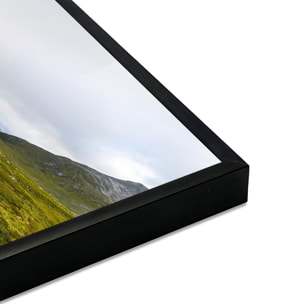 Affiche encadrée Paysage aérien hivernal Affiche + cadre en métal - Noir