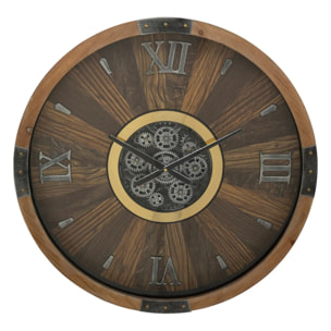 Horloge "Keane" marron D63,5cm
