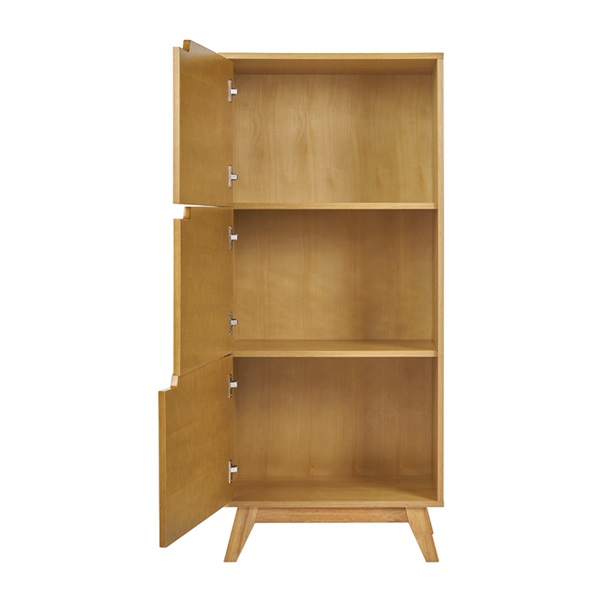 Buffet haut scandinave bois clair hévéa L60 cm LEENA
