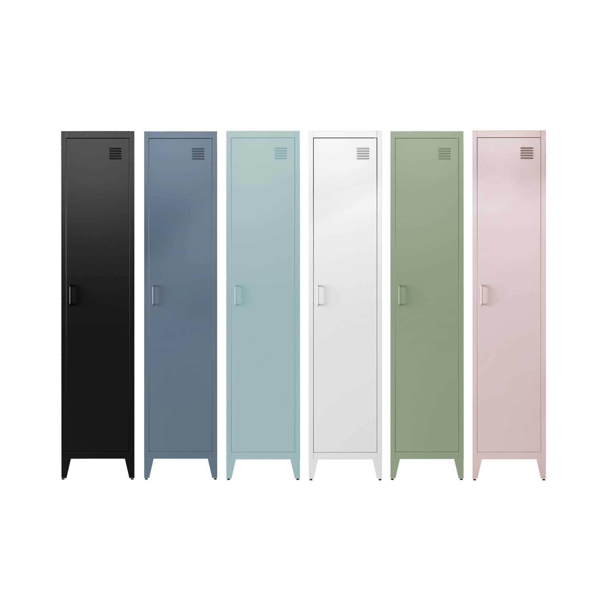 Armoire chambre en acier blanche. 4 espaces de rangement. casier. L 180 x l 38 x H 38cm