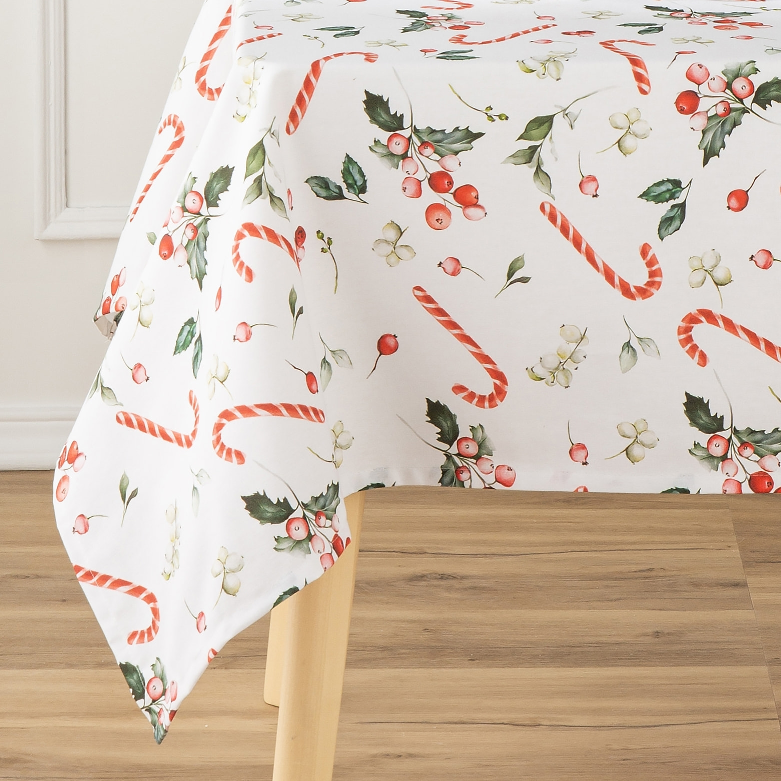 Nappe nöel anti-tâches 100% coton SWEET ROUGE