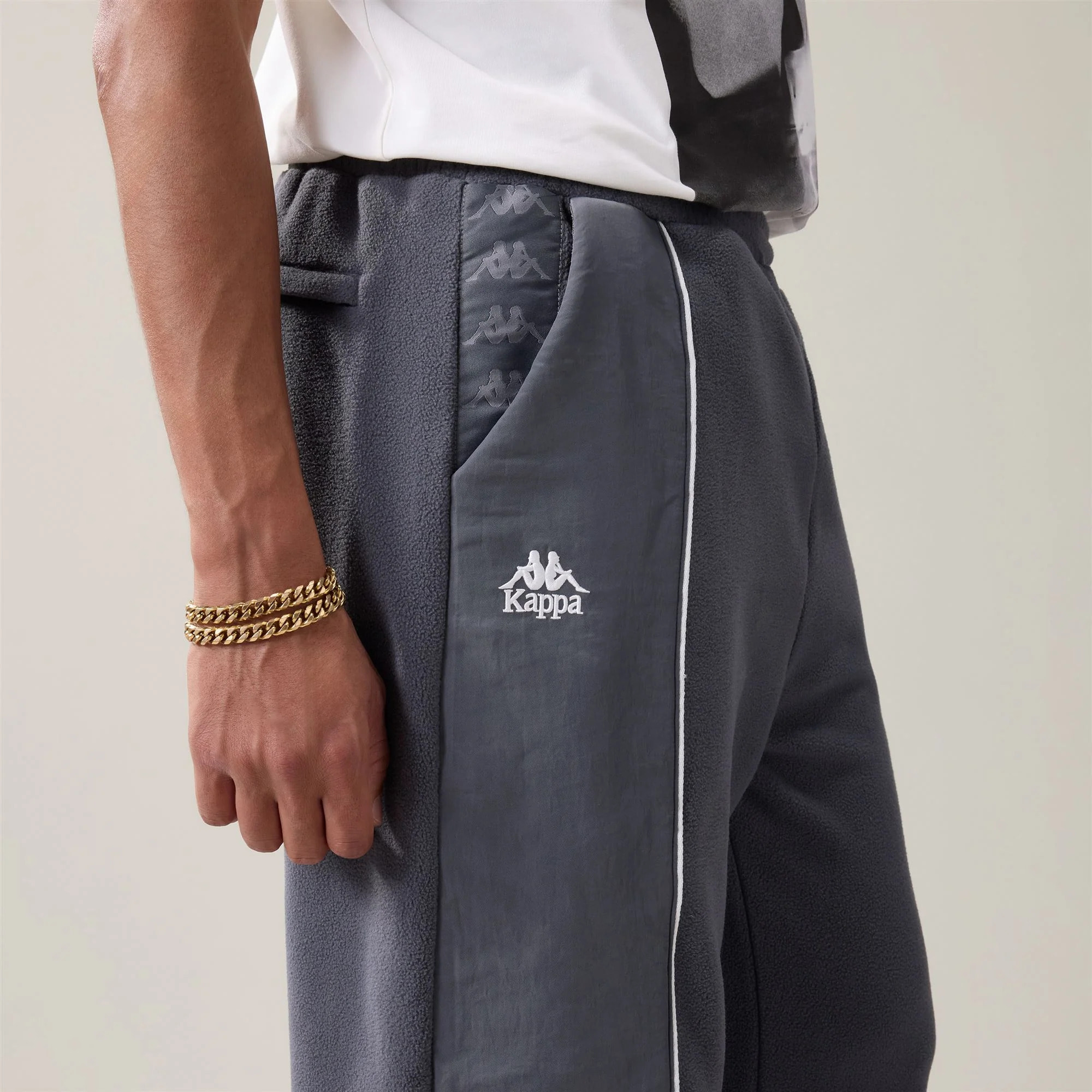 Kappa - Pantaloni Uomo Grigio - 222 Banda Otellos