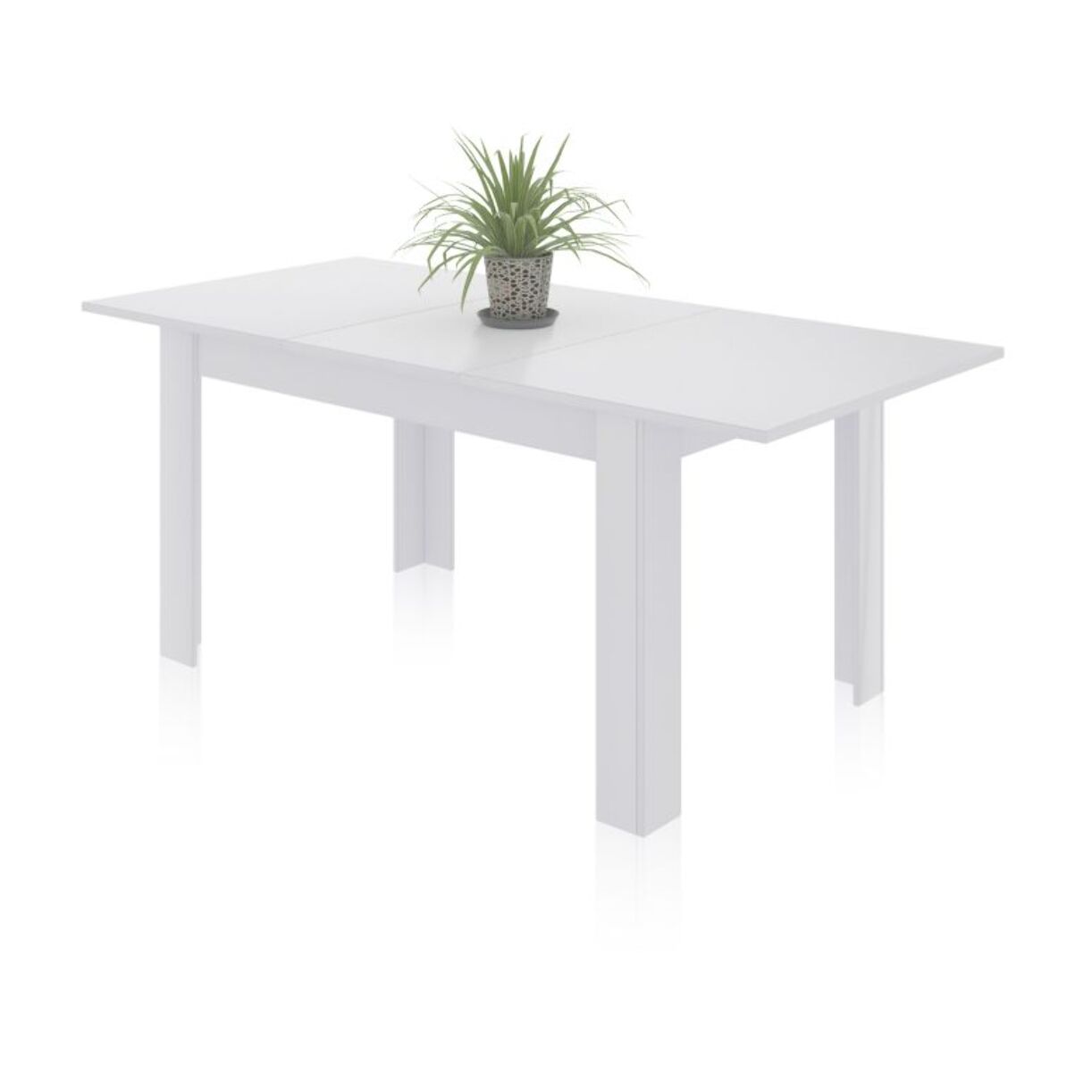 Mesa de comedor extensible Danna 140 Blanco Brillo