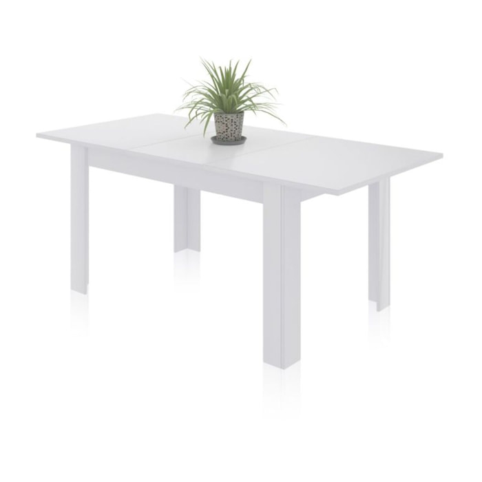 Mesa de comedor extensible Danna 140 Blanco Brillo