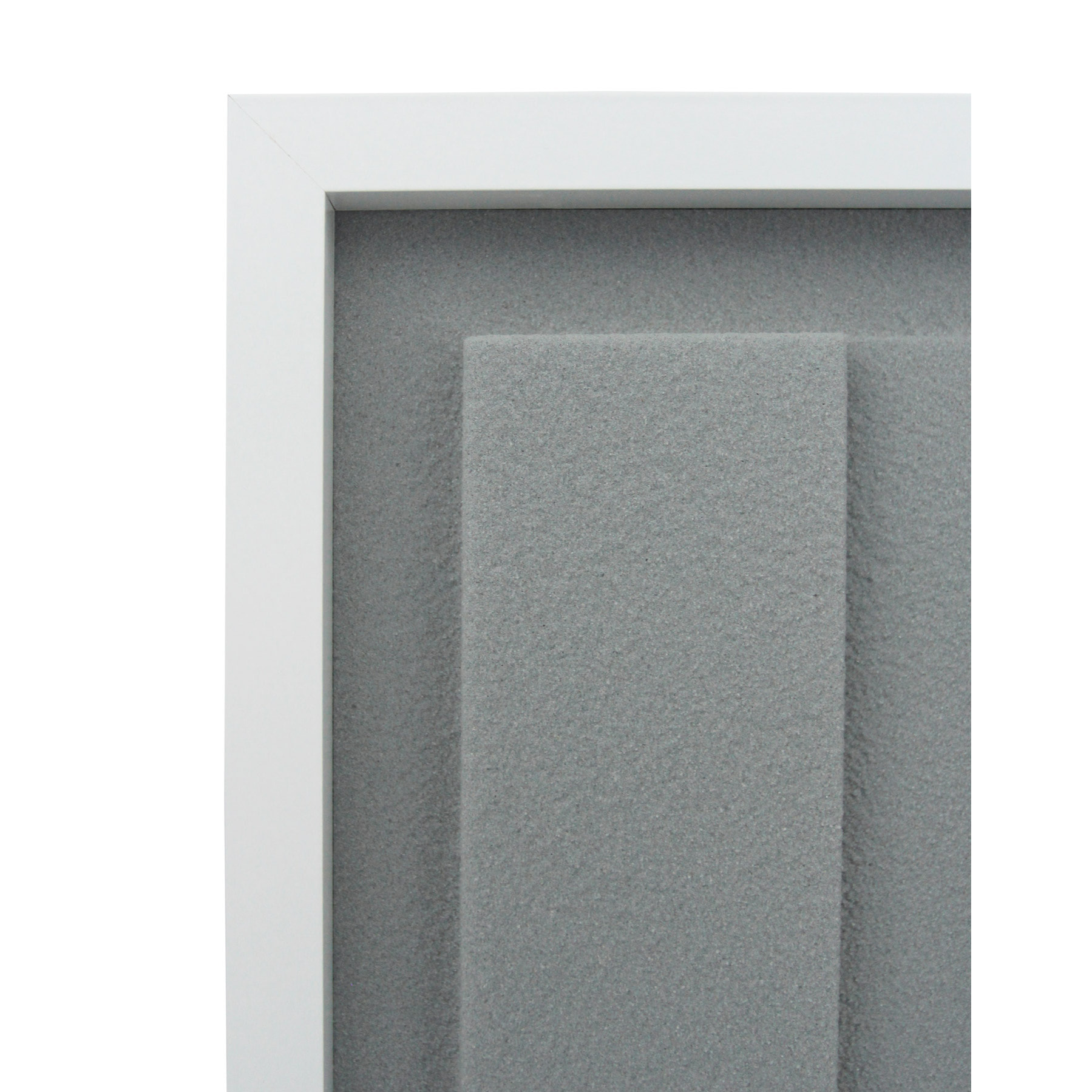 Cuadro Curves resina 3D texturizado gris 70x50x4 cm