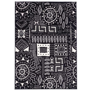 Tapis salon et chambre tissé motif ethnique VEJO
