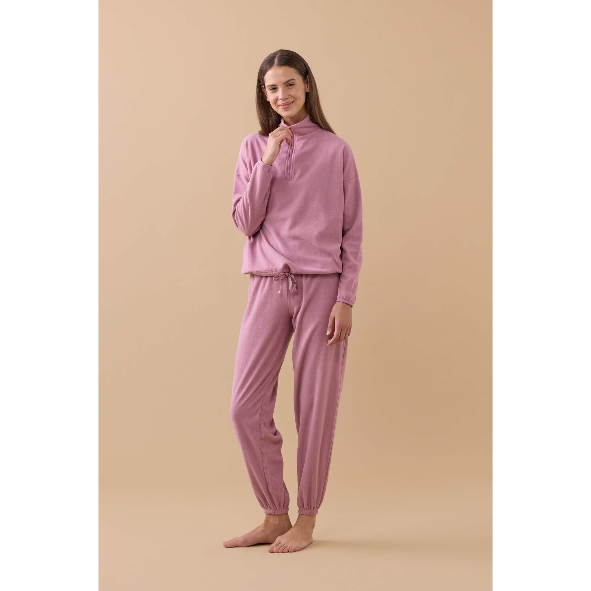 Pigiama donna camy in pile con zip Noidinotte