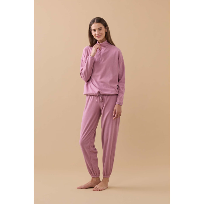 Pigiama donna camy in pile con zip Noidinotte