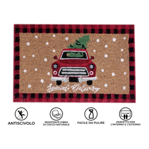 Zerbino Natalizio Ingresso Casa Antiscivolo In Cocco Pick Up