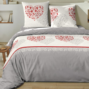 Parure housse de couette flanelle multicolore