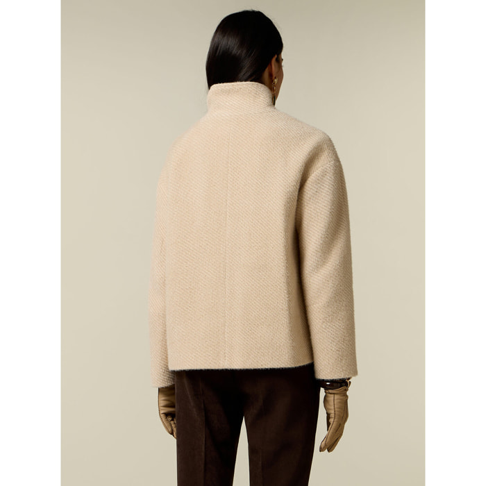 Oltre - Cappa in tessuto diagonale - Beige
