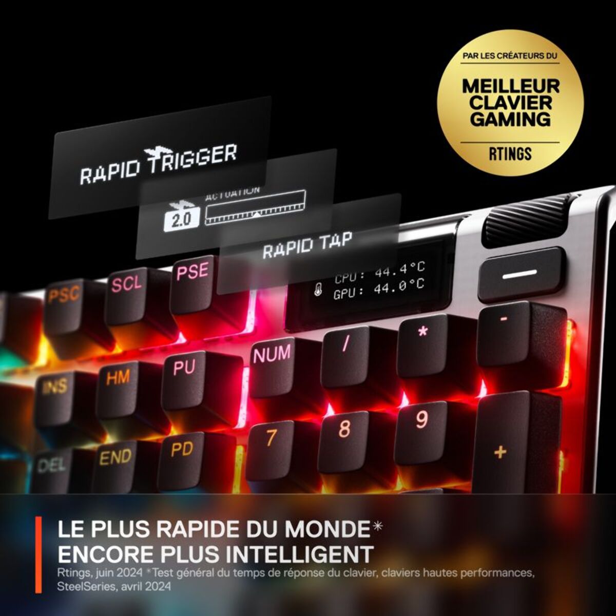 Clavier gamer STEELSERIES APEX PRO GEN 3 - FR