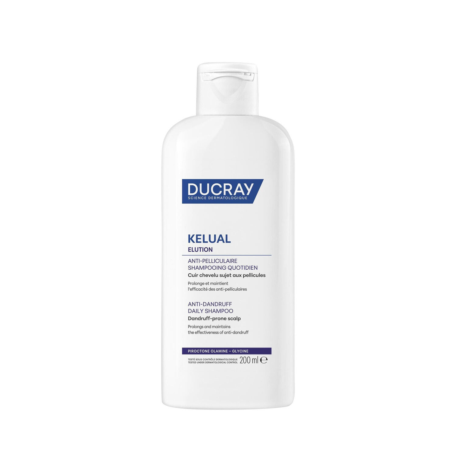 Ducray Shampooing Quotidien Antipelliculaire Kelual Elution - Shampooing Doux Equilibrant 200 ml