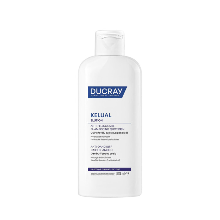 Ducray Shampooing Quotidien Antipelliculaire Kelual Elution - Shampooing Doux Equilibrant 200 ml