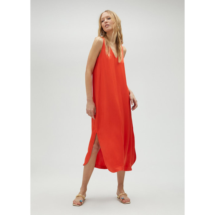 Vestito midi con spalline