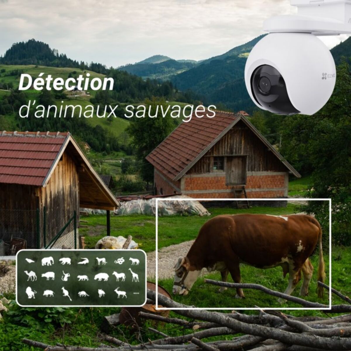 Caméra de surveillance EZVIZ EB8 4K + panneau solaire