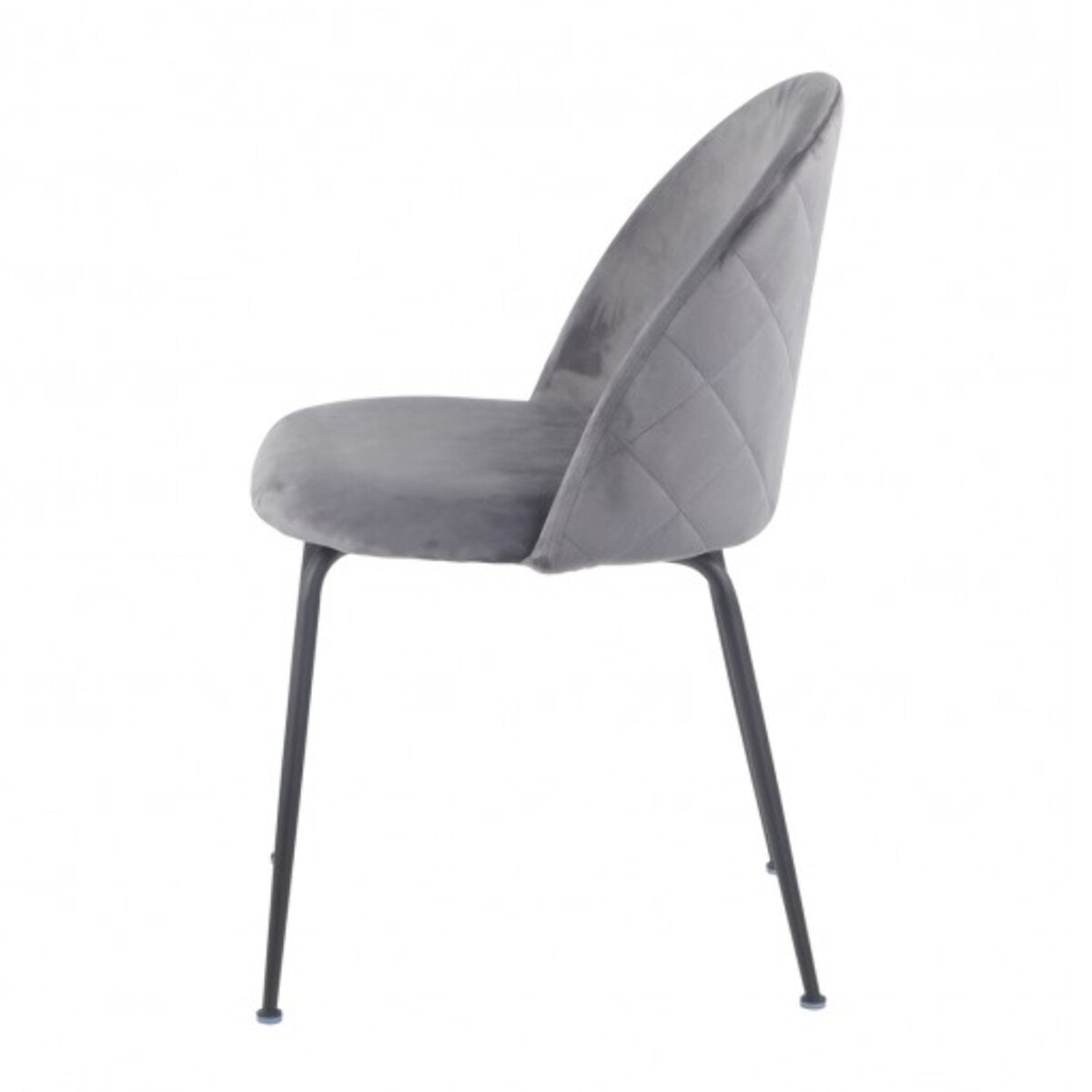 Chaise design en velours dossier capitonné - CLEA