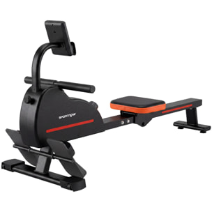 Rameur magnétique bluetooth connecté Kinomap & Zwift écran LCD noir rouge