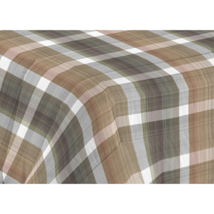 Trapunta Invernale 300gr Made in Italy Piumone Clado Linea Diadema Disegno Scozzese Grigio Beige