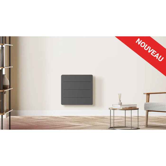Radiateur Électrique LCD Céramique + film Gris Anthracite 1500W