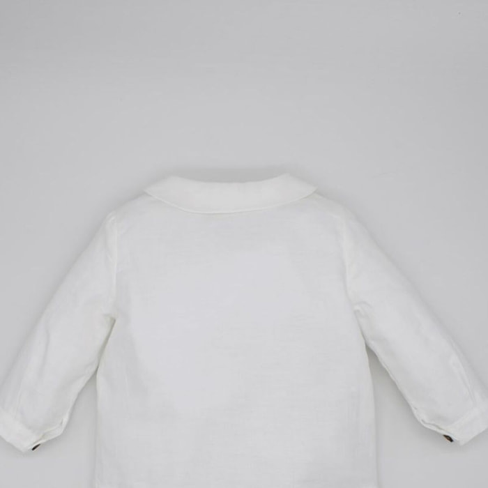 CAMISA VIELLA CUELLO MAO CON BOLSILLO CRUDA