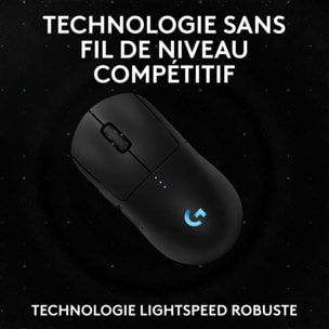 Souris Gamer Sans Fil LOGITECH Pro 2 Lightspeed noir + Pochette + Dongle 8K Hz
