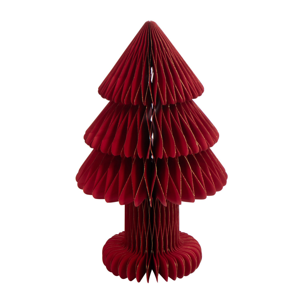 J-Line décoration sapin de Noël Pliable - papier - rouge - medium