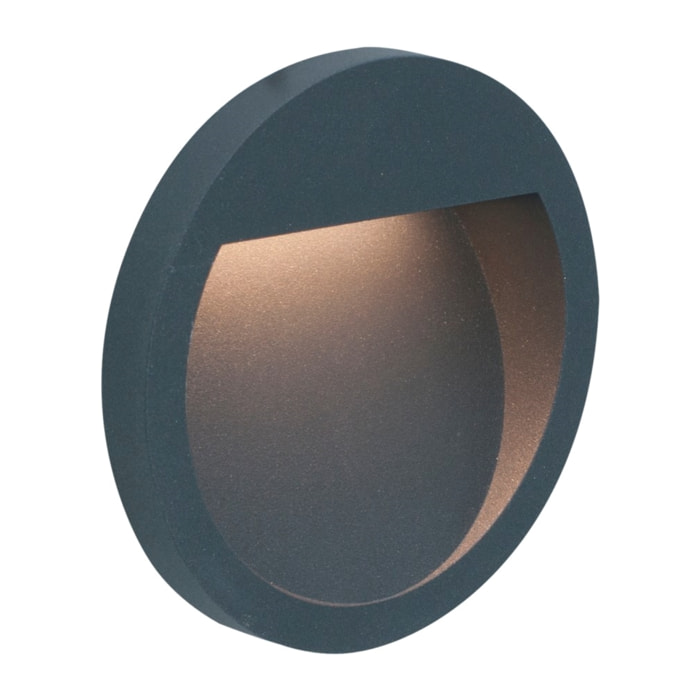 Forlight Medi empotrable de pared exterior con luz led blanco cálido 3000K en color gris urbano