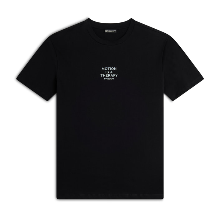 T-shirt da donna oversize in jersey con scritta stampata