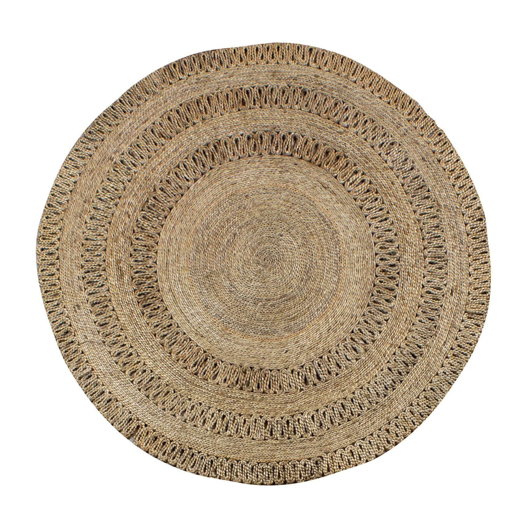 Tapis rond en jute tissé à la main 140cm JERICO