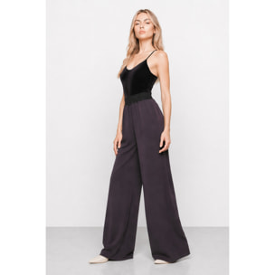 Kocca - Pantalone da donna in viscosa a vita alta e gamba larga Donna