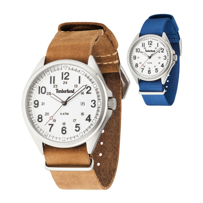 Reloj Timberland 14829JS-01-AS Hombre Analogico Cuarzo con Correa de Cuero