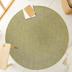 FARO - Tapis rond intérieur extérieur à motif Vert