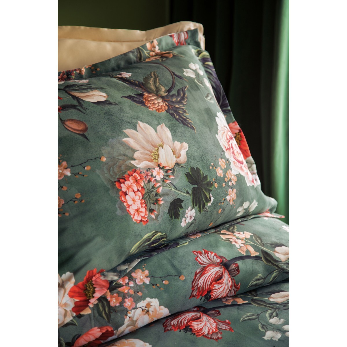 Parure housse de couette et taies oreiller 100% Satin de Coton imprimé