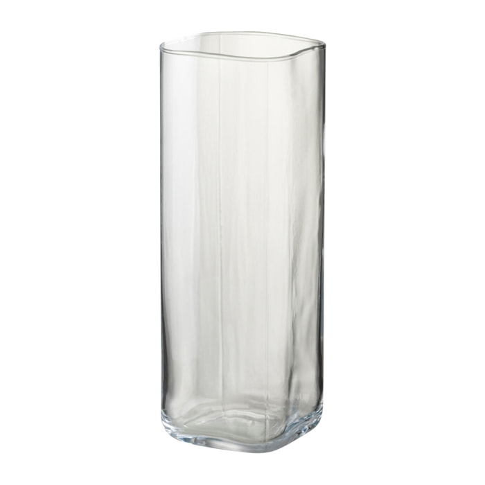 J-Line Vase Droit Carre Transparent Small