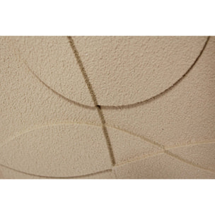 Cuadro Curves resina 3D texturizado abstracto beige 70x50x4 cm