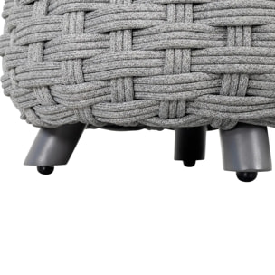 Pouf de jardin Obbae gris graphite
