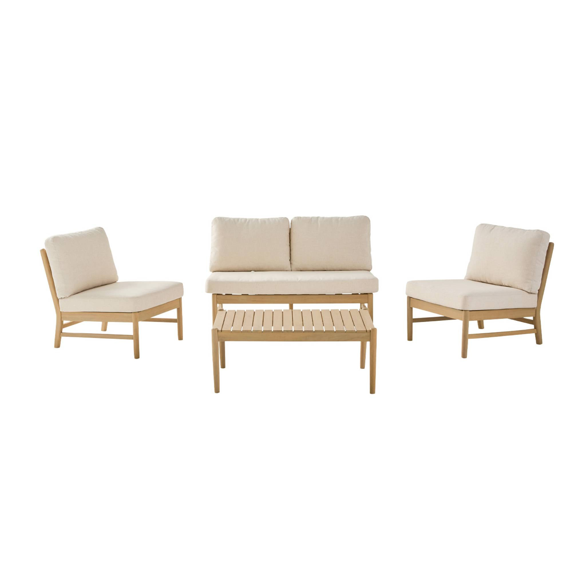 Salon de jardin bois d'acacia 4 places  LUNARI