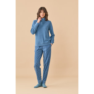 Pigiama donna invernale in micropile articolo cuore. Noidinotte