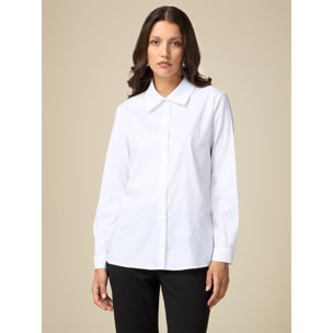 Oltre - Camisa con cristales - Blanco