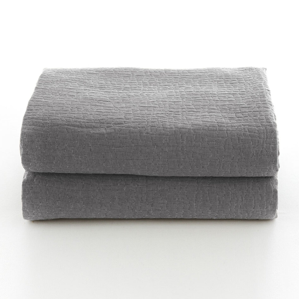 Colcha TERRE 50% algodón/50% poliéster - gris -