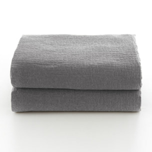 Colcha TERRE 50% algodón/50% poliéster - gris -