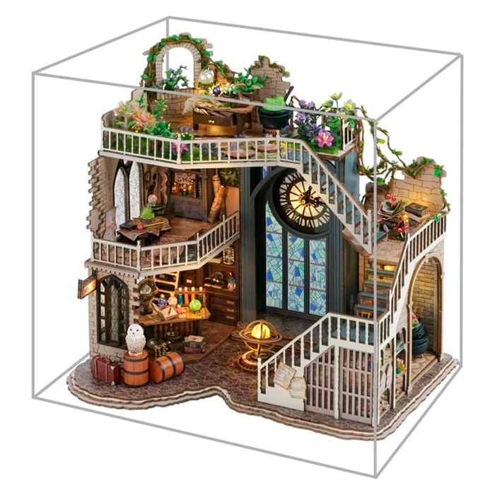 La casa Mágica. Maqueta 3D realista con gran detalle, cubierta antipolvo y luces led.