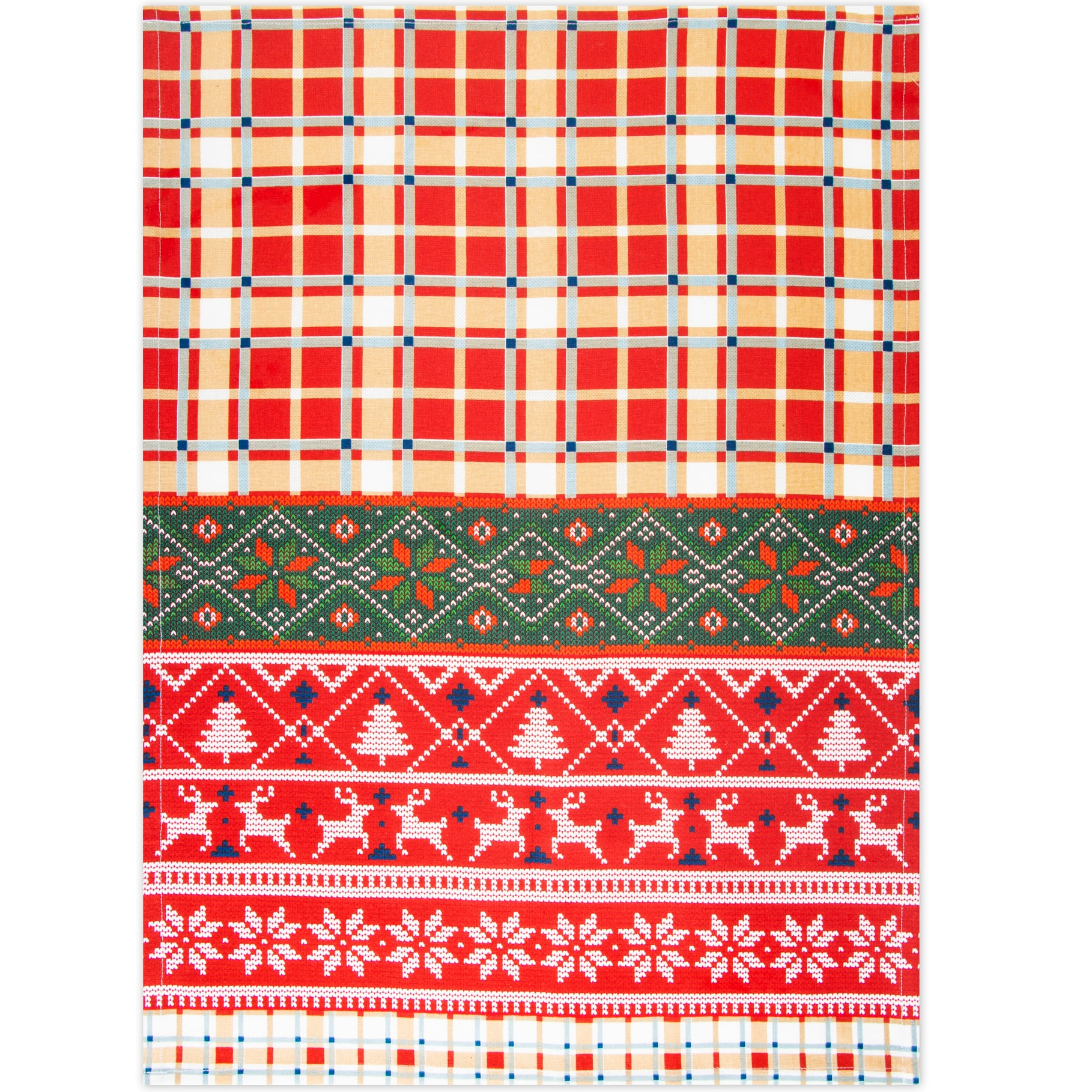 Set torchon avec manique Excelsa – Fall Winter, Coton Rouge