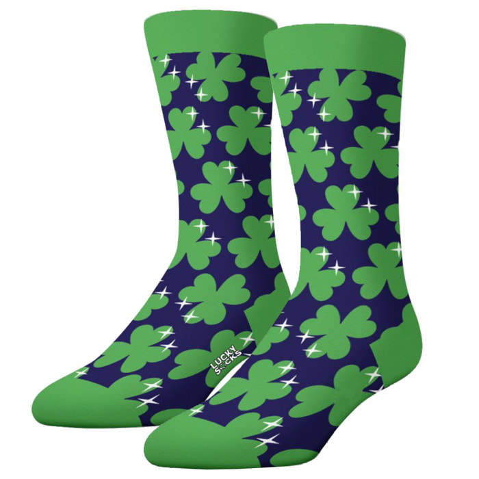 Par de calcetines largos lucky socks diseño tréboles