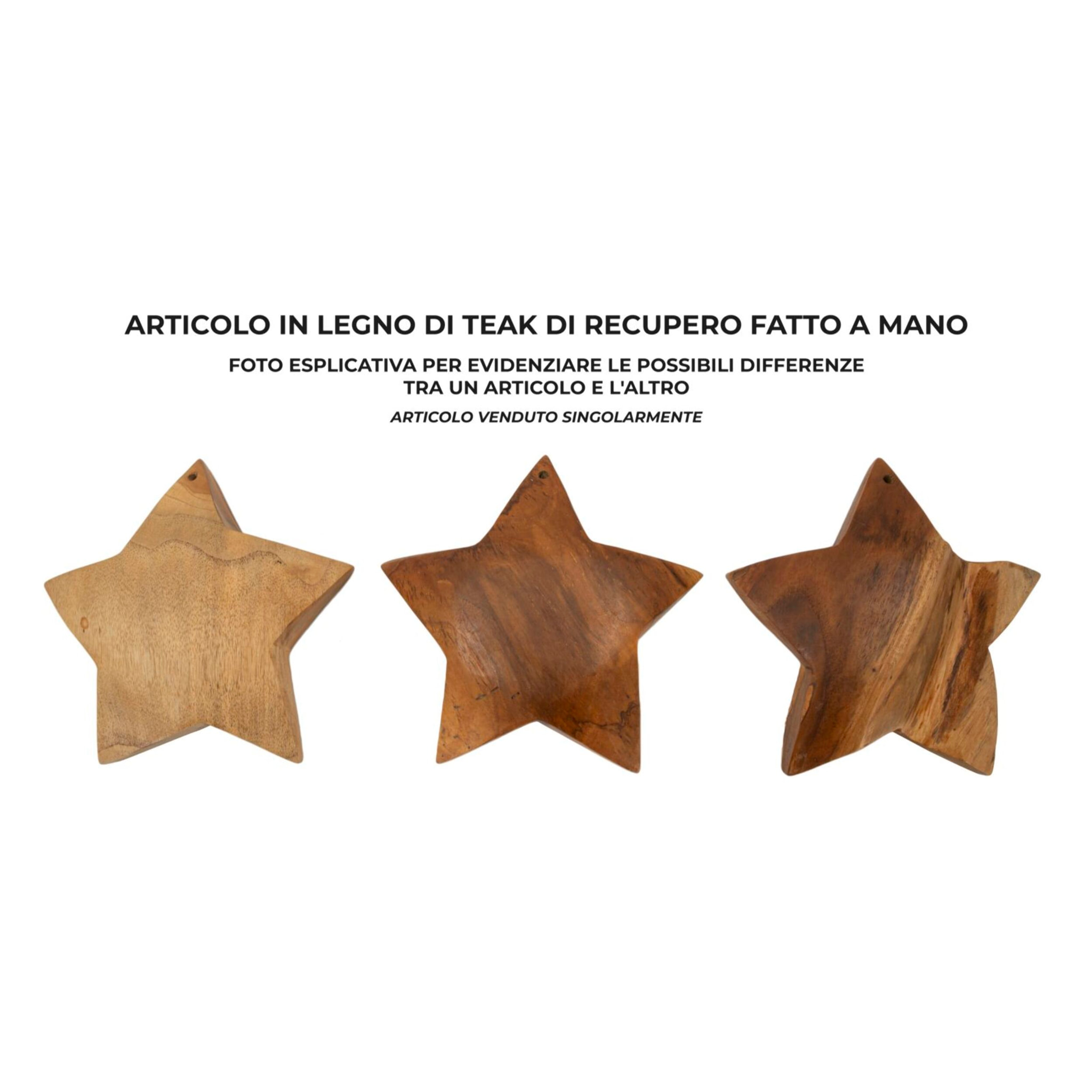 DECORAZIONE BINTANG DA APP.IN TEAK RIC. CMØ19X5 MIN2(PEZZI UNICI-NON RIP. IN SER