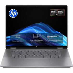 Ordinateur portable HP OmniBook X Flip ar0003nf 16 pouces OLED AMD Ryzen AI 7 350 24 Go RAM LPDDR5x SSD 512 Go Copilot+PC