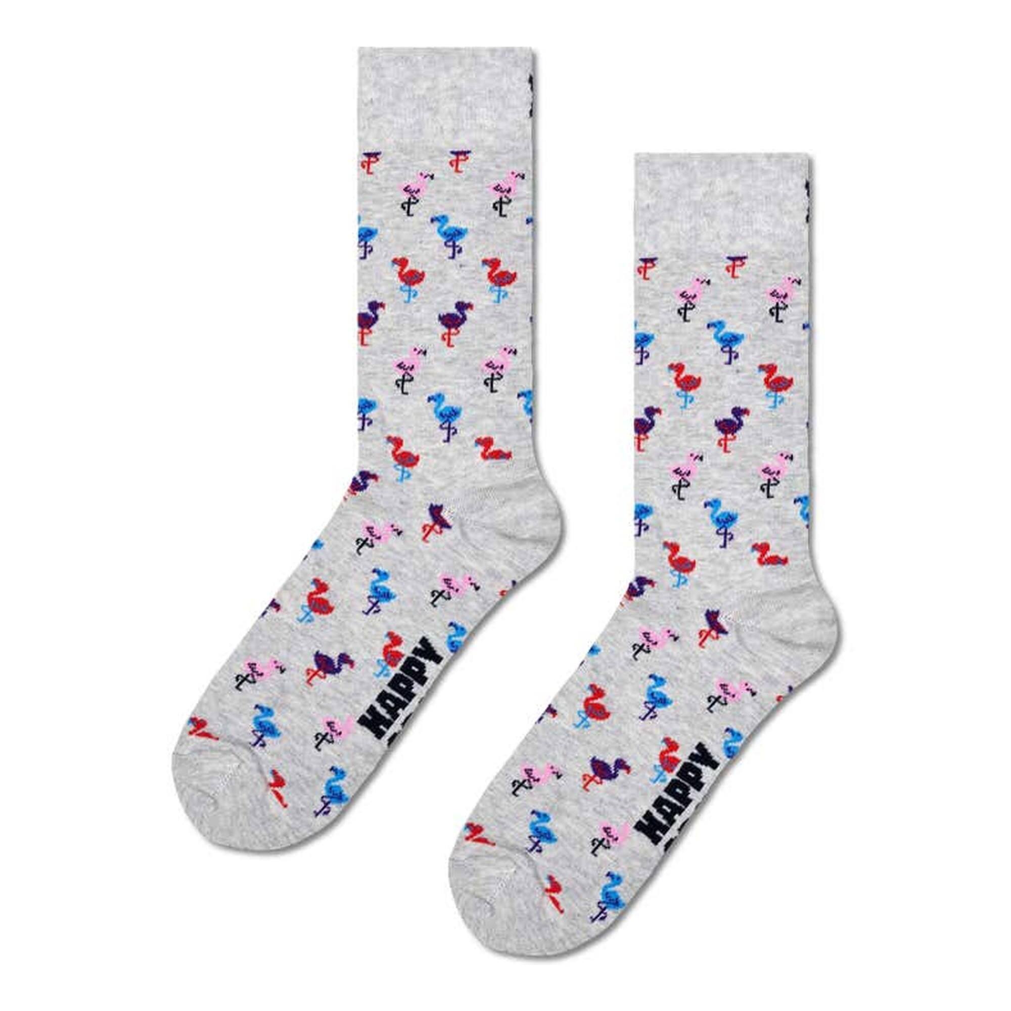 Calcetines flamingo gris