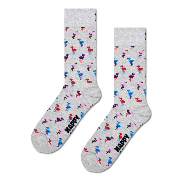 Calcetines flamingo gris